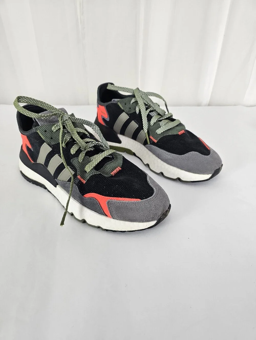 adidas Originals Nite Jogger Black Legacy Green Sneaker FZ1960 Retro Men's 8